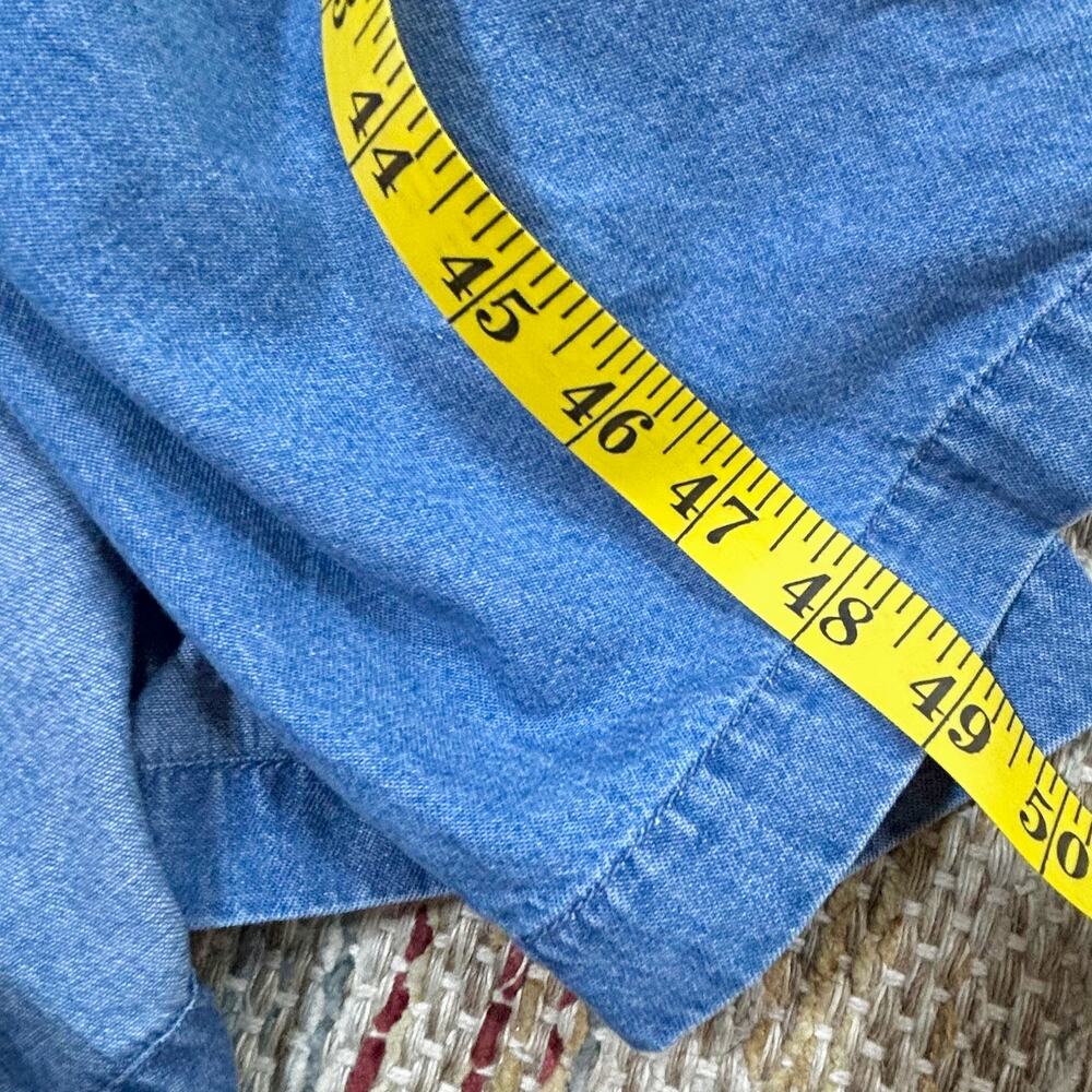 Vintage 90s Kittycore Cat Lady Twee Denim Dress Cottage Granny Kawaii Artsy MED - Picture 10 of 10
